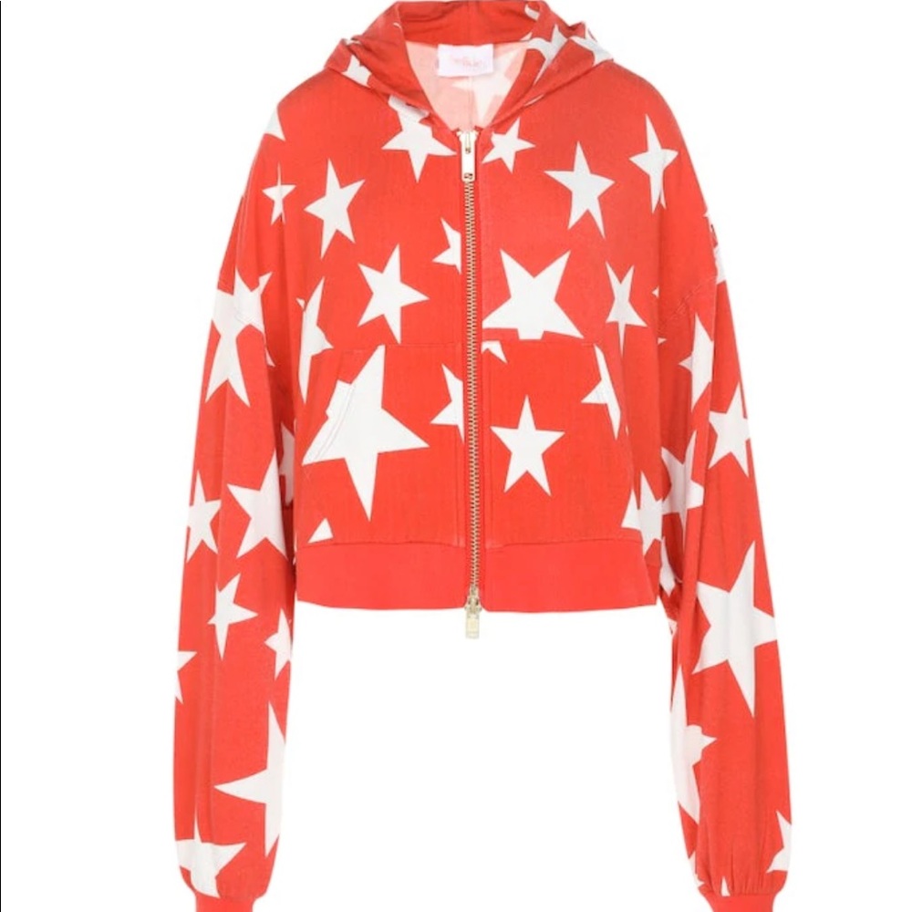 BNWT Selkie red star pillow jacket zip up size small